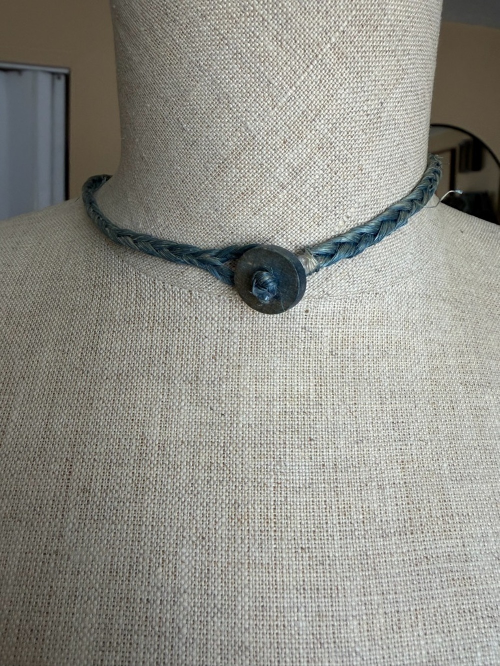 Artisan Bohemian Blue Stone Shell Necklace - Picture 10 of 16